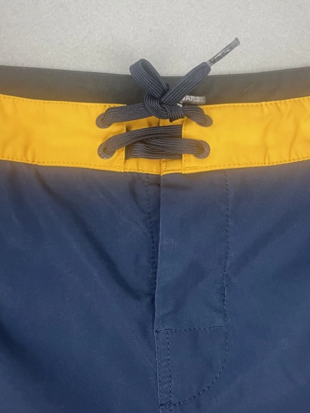 Vans Mens 28 Board Shorts Colorblock Swim Trunks Blue Red Yellow Surf